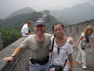 114 6xu. China eclipse - Beijing tour - Great Wall - Adam and fellow tourist