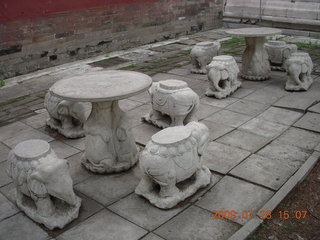 171 6xu. China eclipse - Beijing tour - Ming Tomb - elephant seats