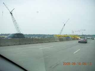 construction on the Mississippi River bridge in Minnesota