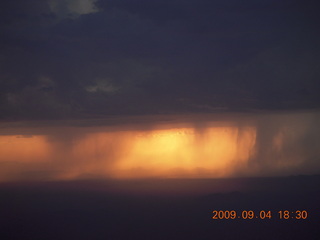 Blythe (BLH) fly-in - sunset through storm clouds