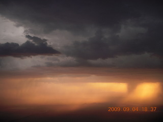 Blythe (BLH) fly-in - sunset through storm clouds