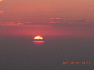 Blythe (BLH) fly-in - sunset through storm clouds