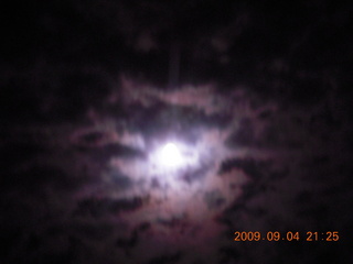 Blythe (BLH) fly-in - full moon amid clouds