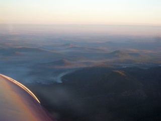 aerial - mountain dawn