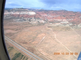 aerial - Utah - road to Richfield (RIF)
