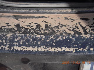 159 703. dusty dirt on car bumper