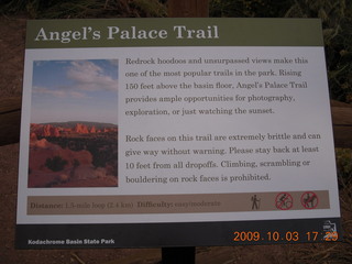 Kodachrome Basin State Park - Angel's Palace trail