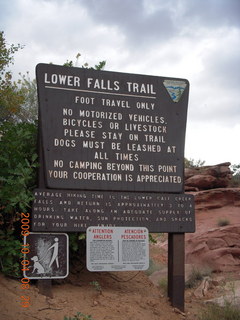 Escalante - Calf Creek trail - sign