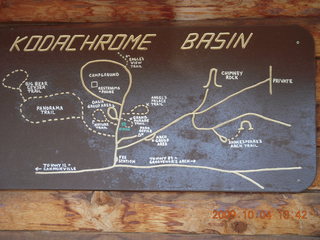 Kodachrome Basin sign and map