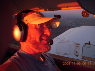 Adam flying N4372J at dawn