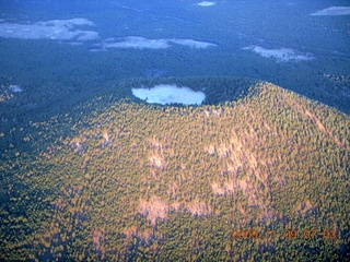 11 719. aerial - volcano near Flagstaff at dawn