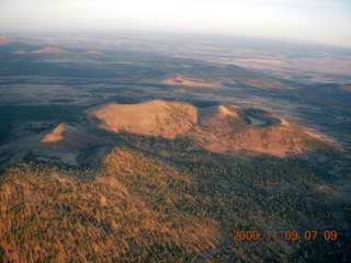 12 719. aerial - volcano near Flagstaff at dawn