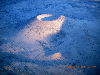 15 719. aerial - volcano near Flagstaff at dawn
