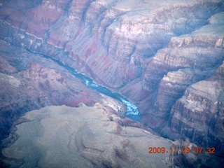 aerial - grand canyon at dawn - Colorado River
