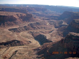 aerial - grand canyon at dawn - Colorado River