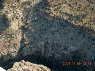 aerial - San Rafael Reef - slot canyon near Mexican Mountain