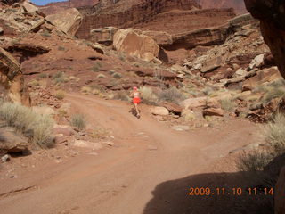 38 71a. Lathrop trail hike - Adam running - back
