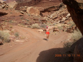 41 71a. Lathrop trail hike - Adam running