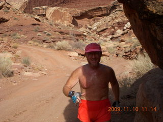 42 71a. Lathrop trail hike - Adam running