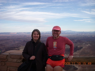 59 71a. Canyonlands Grandview - another visitor and Adam