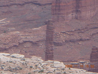 61 71a. Canyonlands Grandview - climbers on Totem Pole (really small, hard to see)