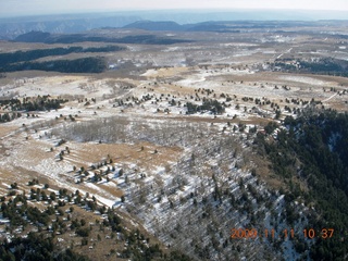 aerial - high country airstrip in Utah