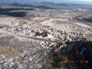 aerial - high country airstrip in Utah