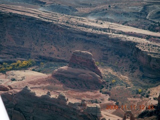 aerial - Arches National Park - Delicate Arch (on bottom at right)