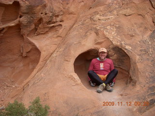 Arches National Park - Devils Garden hike - Adam in rock