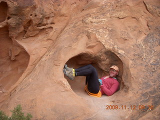 24 71c. Arches National Park - Devils Garden hike - Adam in rock