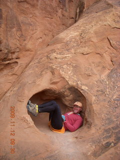 25 71c. Arches National Park - Devils Garden hike - Adam in rock