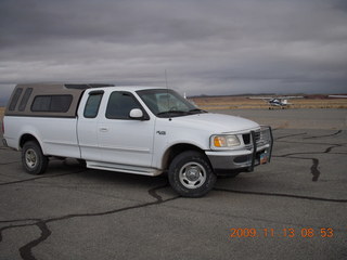 25 71d. Hanksville Airport (HVE) - LaVar's truck