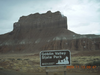 40 71d. Goblin Valley State Park sign
