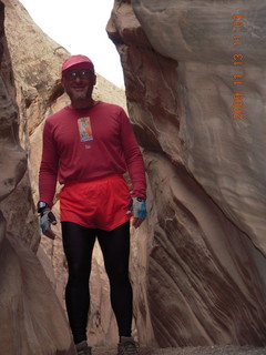 88 71d. Little Wild Horse Pass slot-canyon hike - Adam