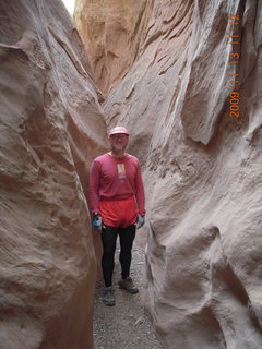 101 71d. Little Wild Horse Pass slot-canyon hike - Adam