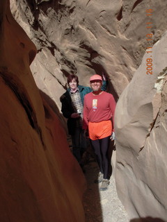 106 71d. Little Wild Horse Pass slot-canyon hike - Lori and Adam