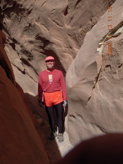 107 71d. Little Wild Horse Pass slot-canyon hike - Adam