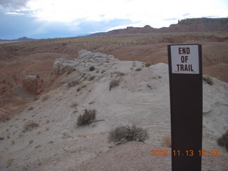 Goblin Valley State Park - Curtis Bench trail - End of Trail