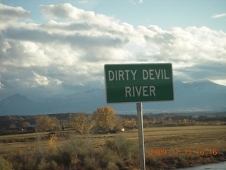 Dirty Devil River sign