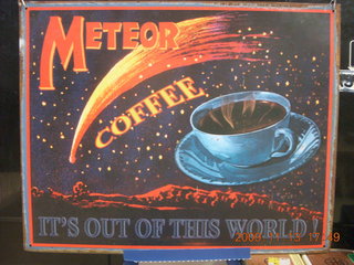 307 71d. Hanksville - Blondie's - Meteor Coffee sign