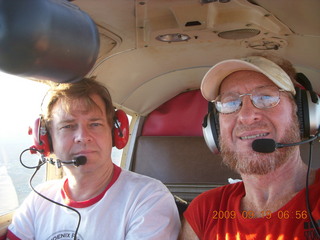 Mike Luddy and Adam flying in N4372J