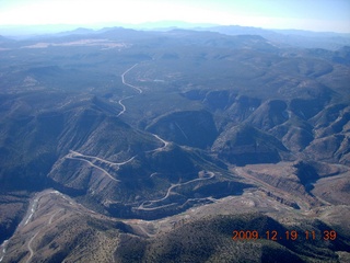 aerial - morning mountains