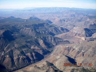 aerial - mountains east of Roosevelt Lake