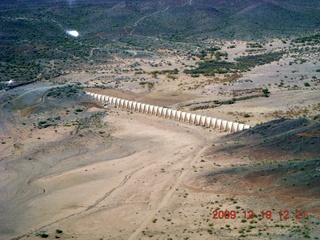 aerial - Cave Creek dam - no water