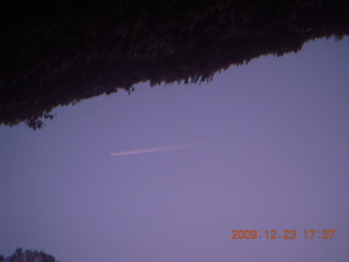 Zion National Park - jet contrail at Weeping Rock