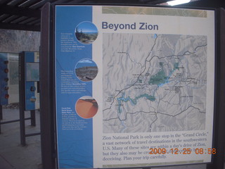 57 72r. Zion National Park - visitors center sign
