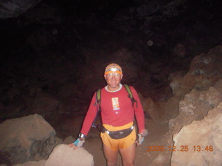170 72r. Snow Canyon State Park - lava cave - Adam