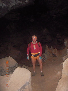 171 72r. Snow Canyon State Park - lava cave - Adam