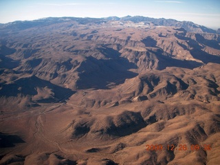 7 72s. aerial - Virgin River and I-15 canyon in Arizona