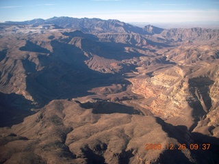 8 72s. aerial - Virgin River and I-15 canyon in Arizona